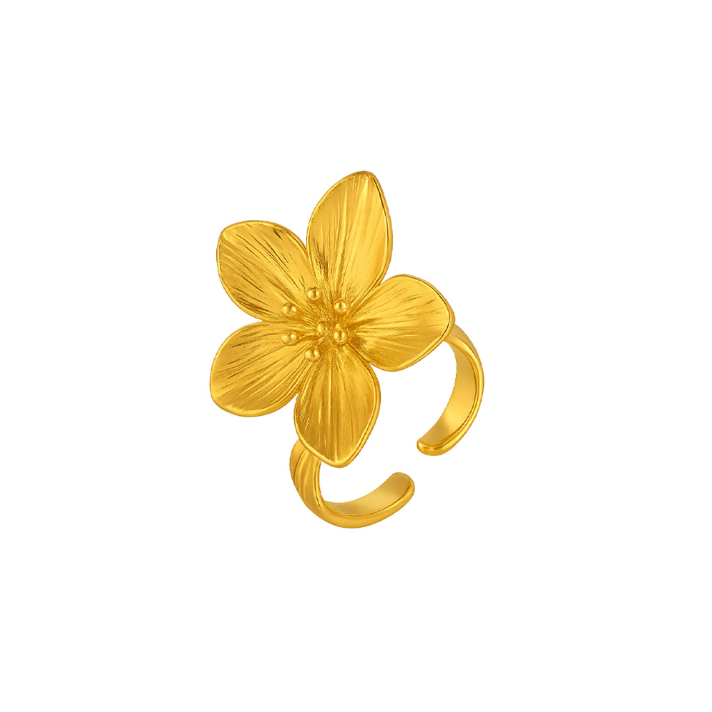 Bague Statement Rane Fleur Or