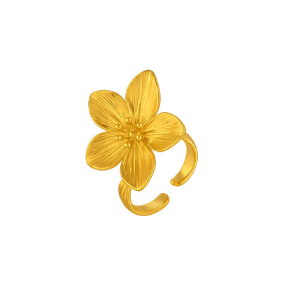 Bague Statement Rane Fleur Or