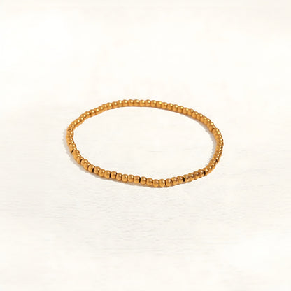 Bracelet Freya Basic Perles Or 3, 4, 5 ou 6 mm