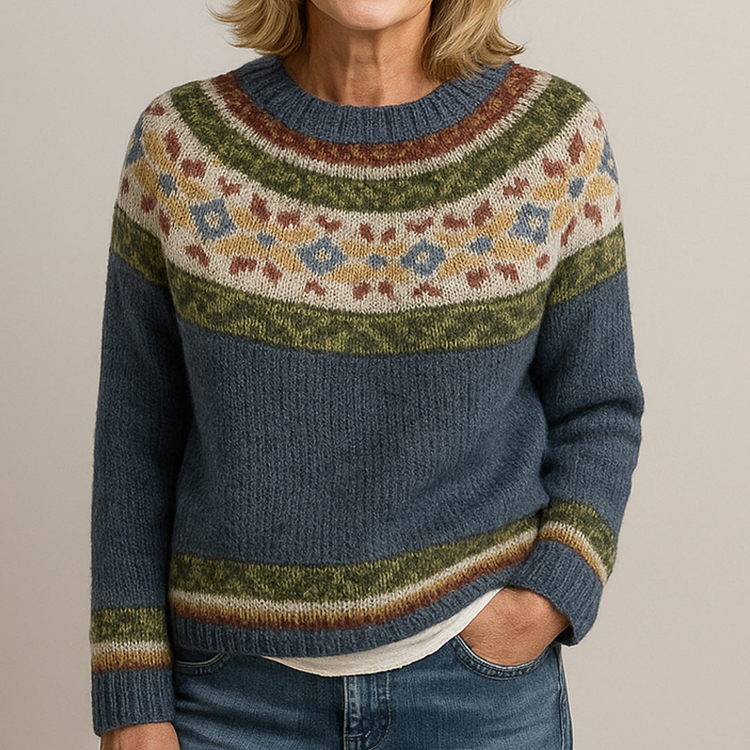 Pull Véný™ à Col Vintage Gris Foncé