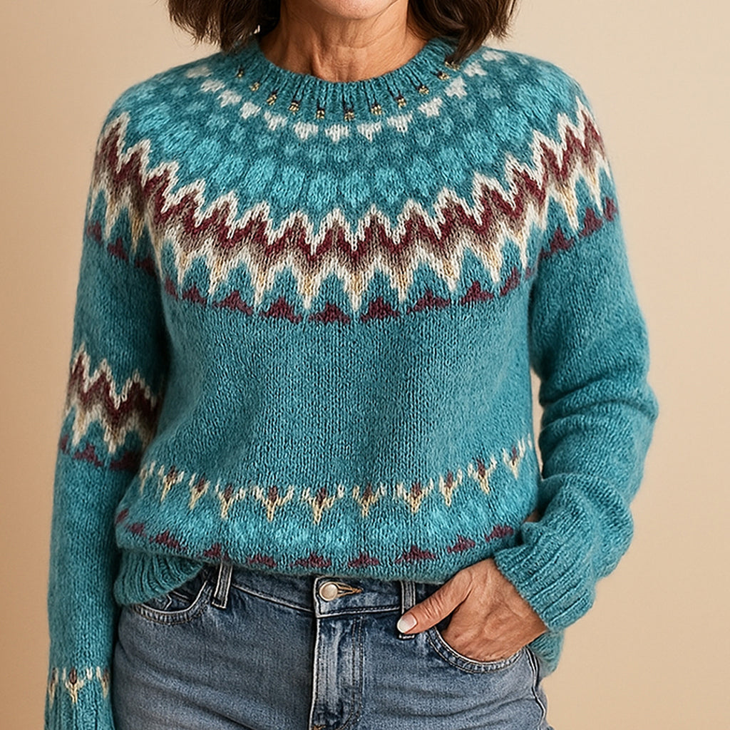 Pull Victoría™ à Col Vintage Turquoise