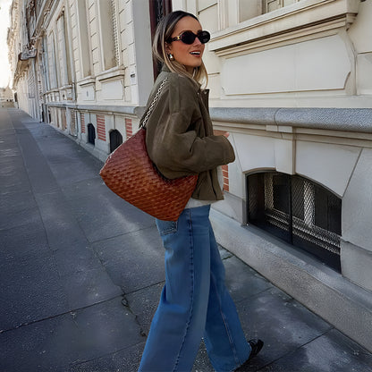 Bomber Selina™ en Daim de Luxe