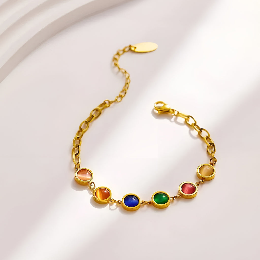 Bracelet Maisie avec Pierres – Élégance Colorée