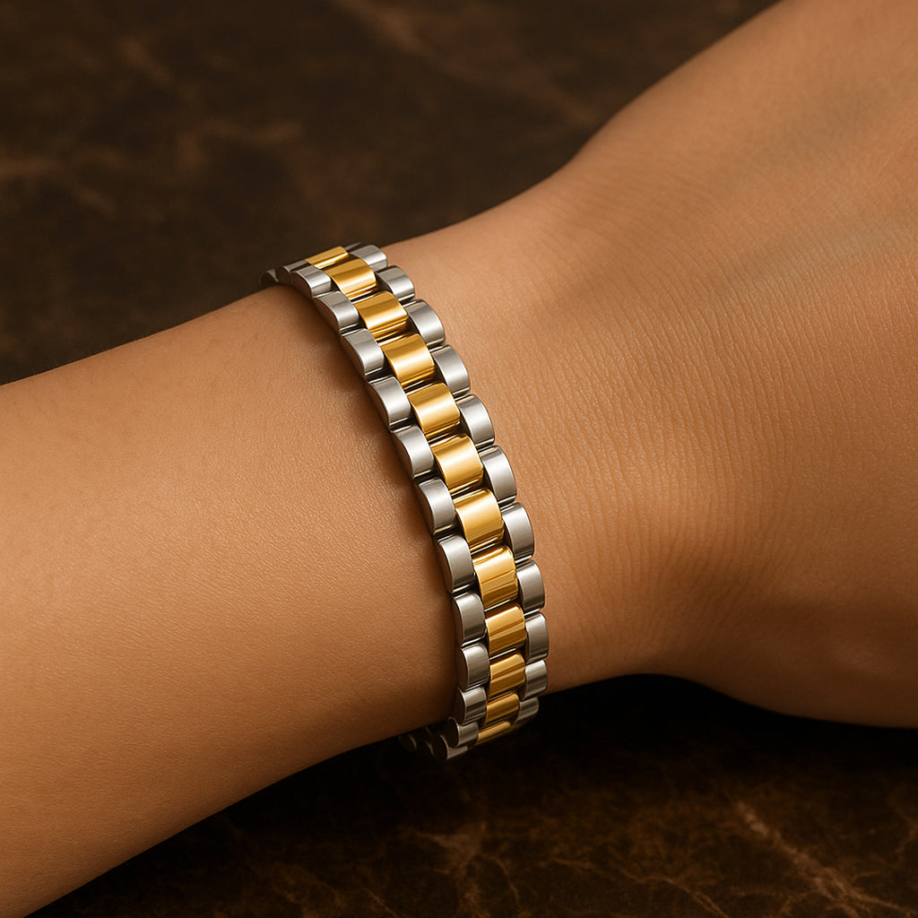 Bracelet Marit Large Or & Argent