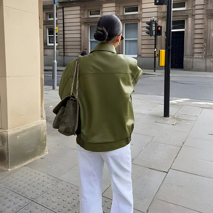 Rikke™ | Urban Grøn Oversized Jakke