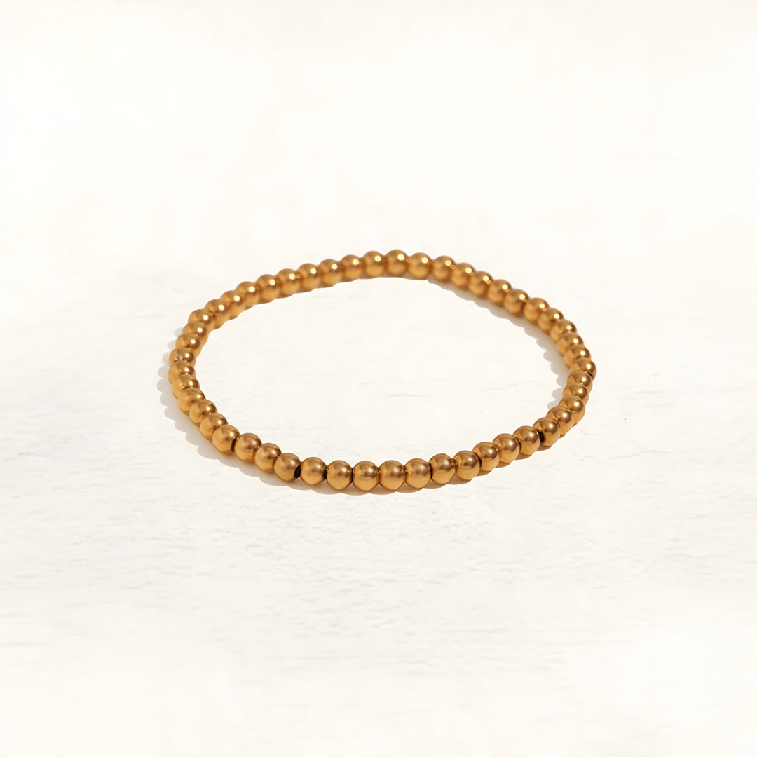 Bracelet Freya Basic Perles Or 3, 4, 5 ou 6 mm