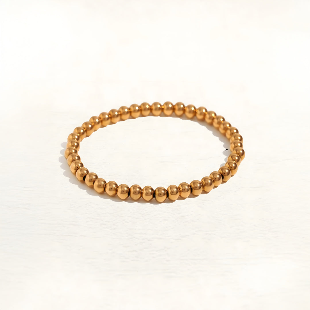 Bracelet Freya Basic Perles Or 3, 4, 5 ou 6 mm
