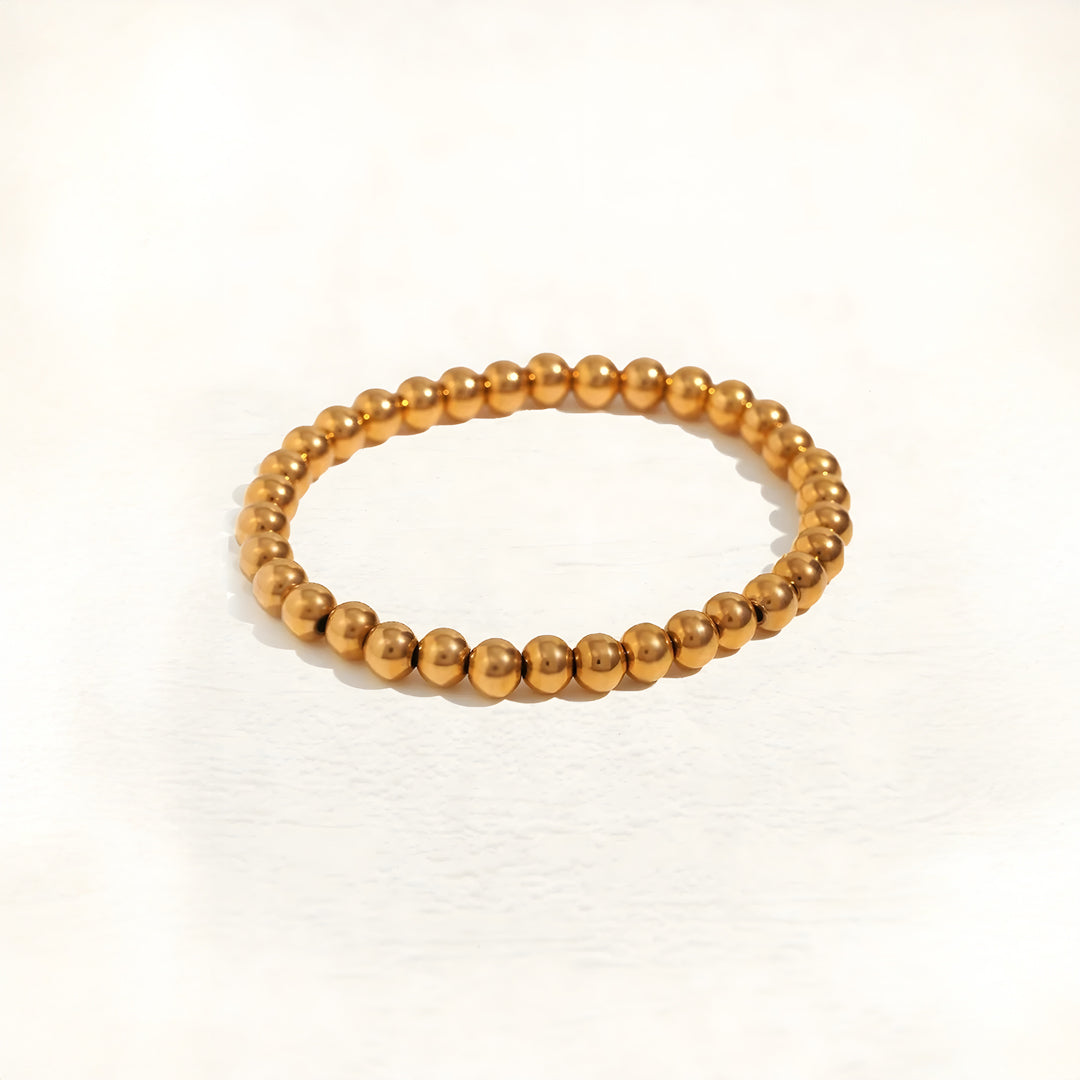 Bracelet Freya Basic Perles Or 3, 4, 5 ou 6 mm