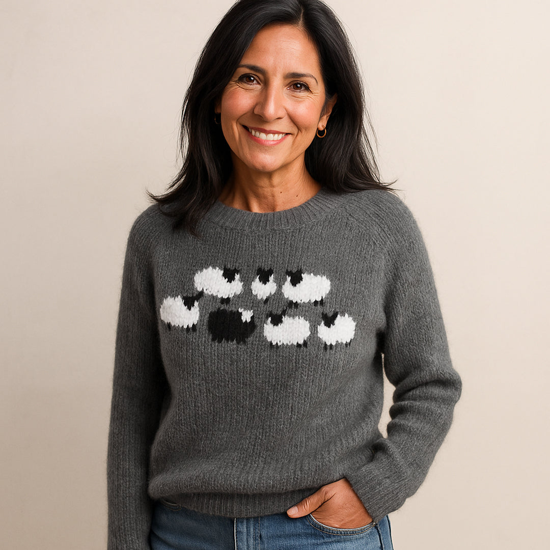 Pull Vigdís™ Nordic Sheep Gris Foncé