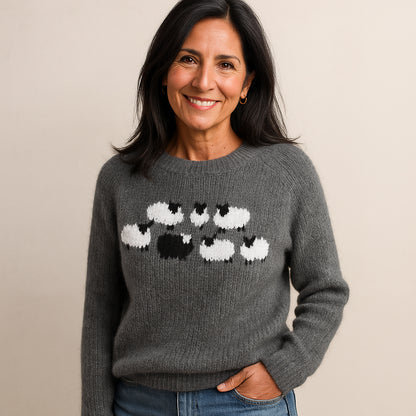 Pull Vigdís™ Nordic Sheep Gris Foncé