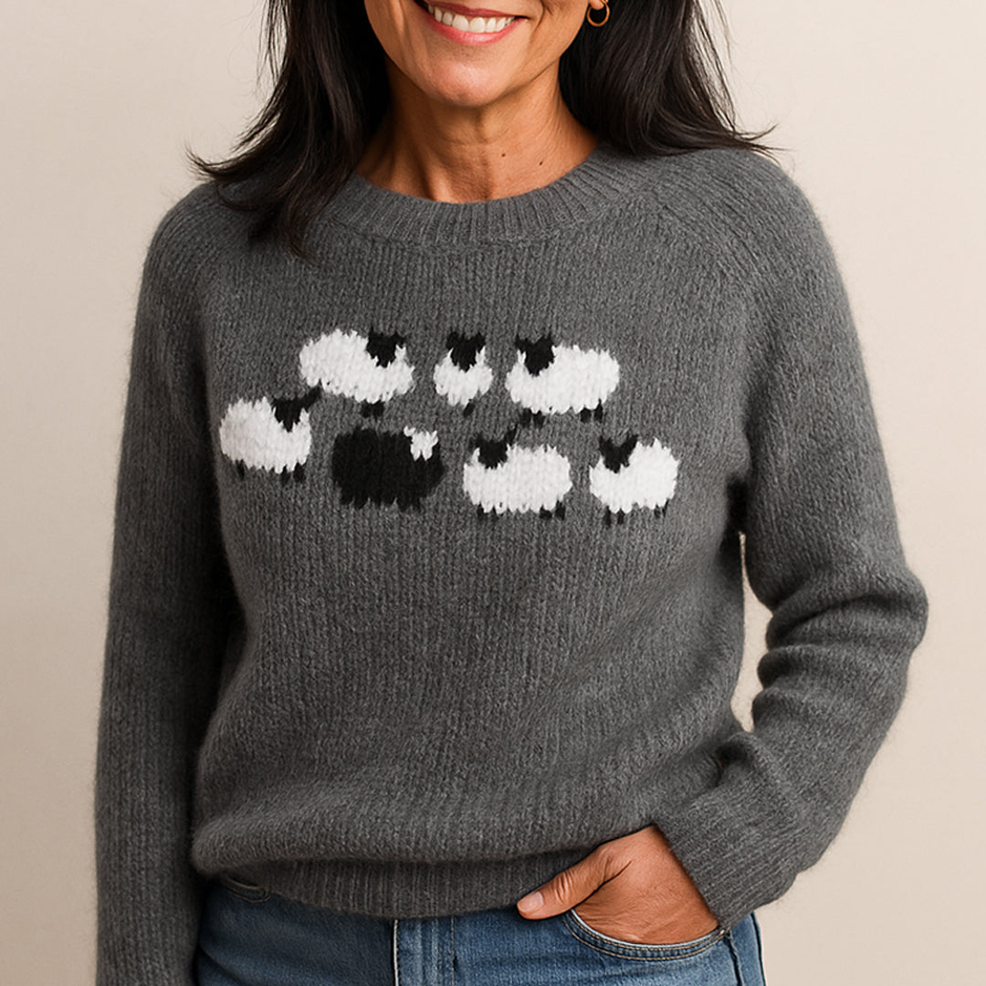 Pull Vigdís™ Nordic Sheep Gris Foncé