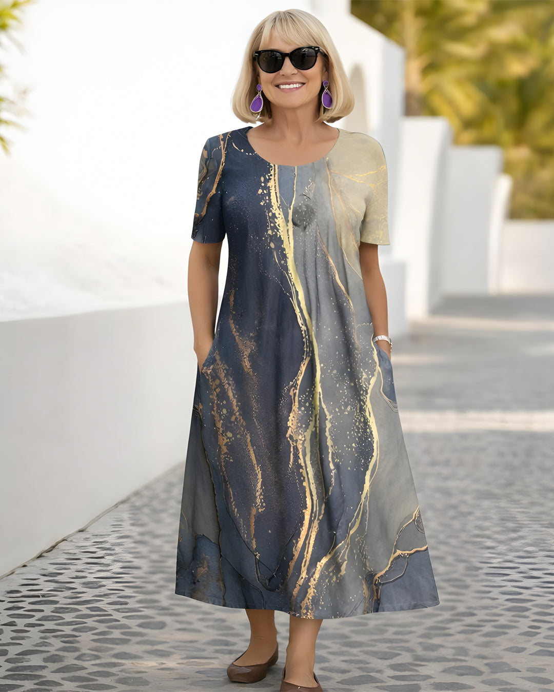Robe élégante fluide confortable – Juline
