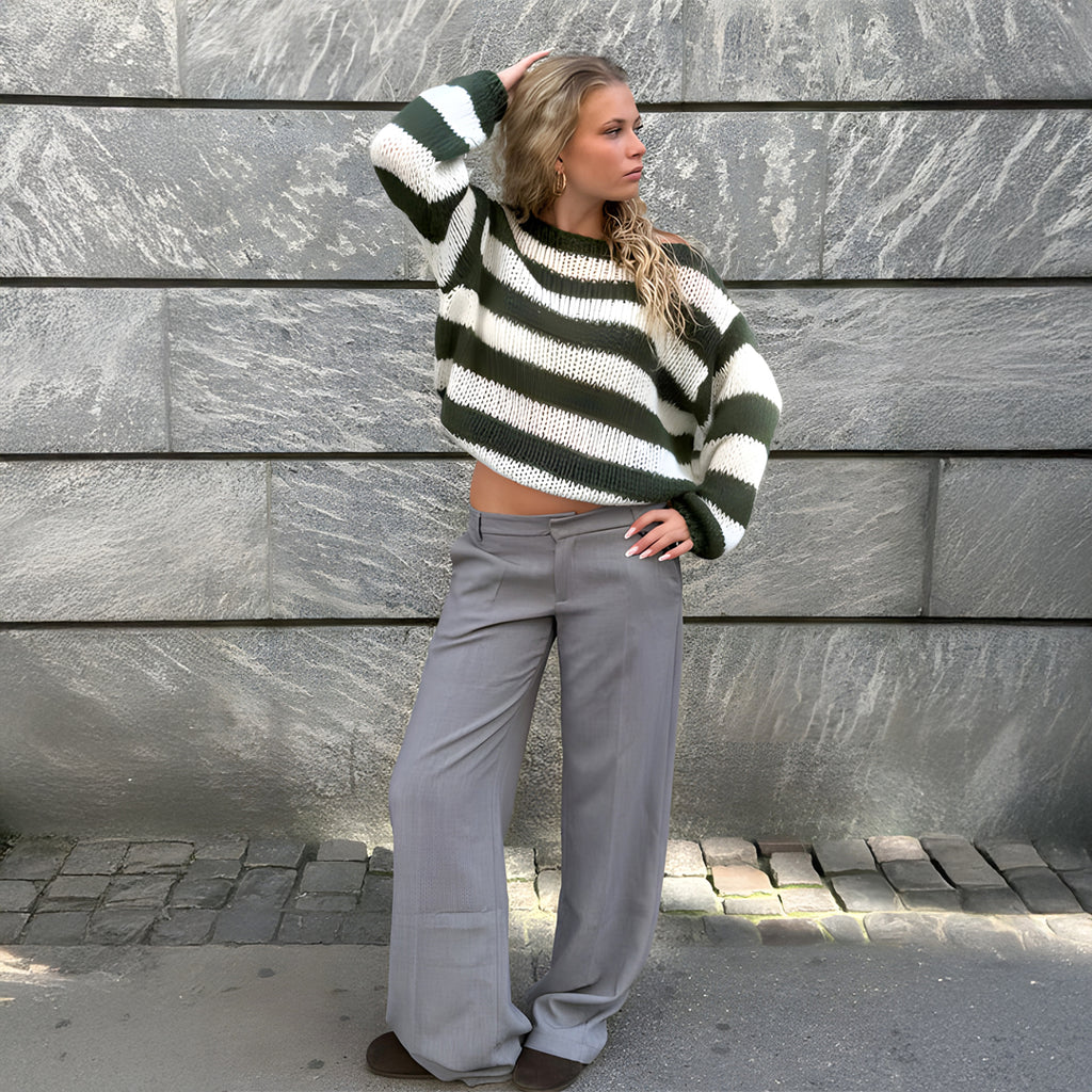 Pull Rayé Einara™ Vert