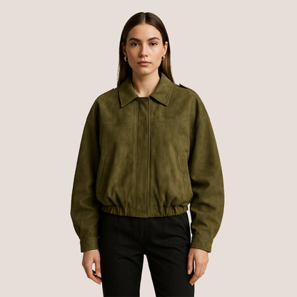 Bomber Selina™ en Daim de Luxe