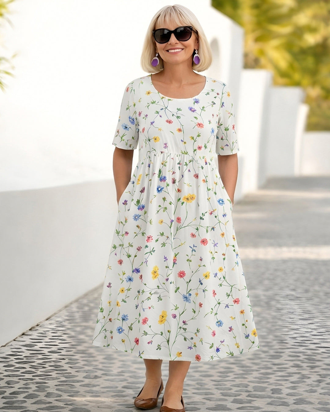 Robe élégante fluide confortable – Juline
