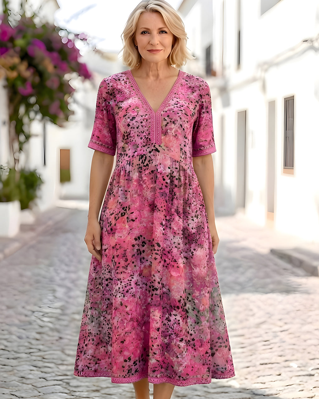 Robe élégante fluide confortable – Camille