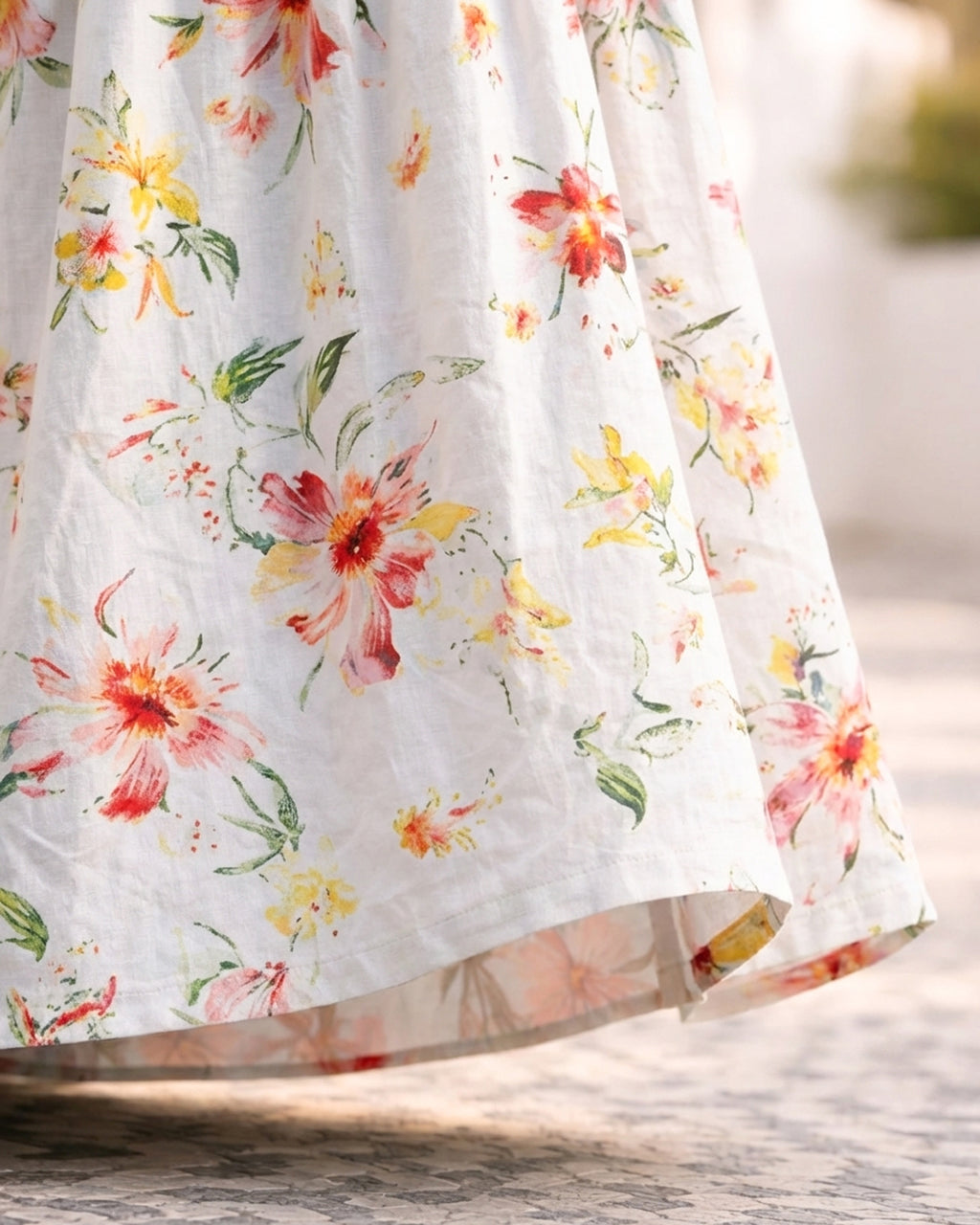 Robe fluide florale confortable – Éloïse