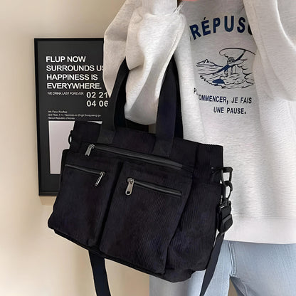 Sac à Épaule Astera™ Double Zip Noir